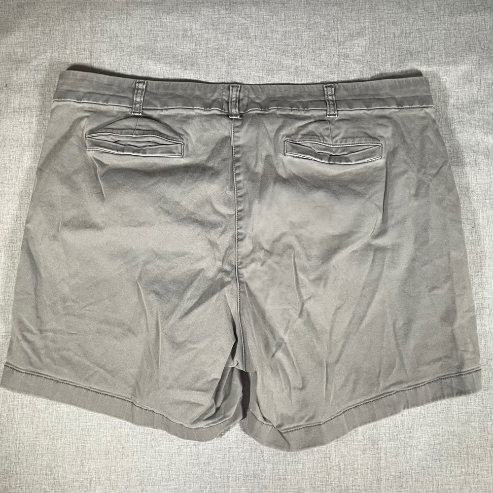 J.Crew Womens Gray Chino Shorts Size 18 Re-Imagined Stretch Cotton Twill 5 inch - Picture 10 of 11